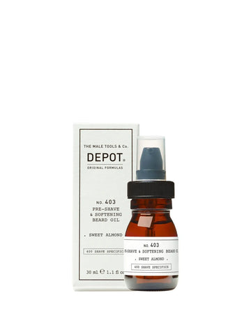 Depot 403 Pre-Shave & Softening Beard Oil Fresh Black Pepper 30 ml - Aceite Suavizante para Antes del Afeitado y Barba de pimienta negra