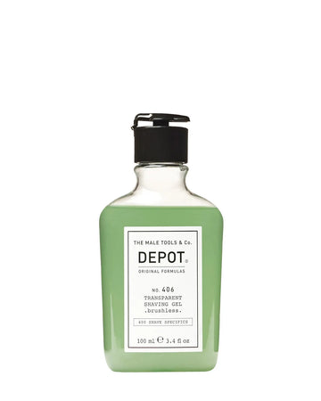 Depot 406 Transparent Shaving Gel Brushless - Gel Transparente para Afeitar (Sin Brocha)