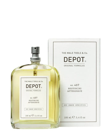 Depot 407 Restoring Aftershave Fresh Black Peper - Loción restauradora y refrescante para después del afeitado 100ml